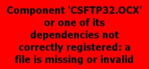 CSFTP32.OCX Error