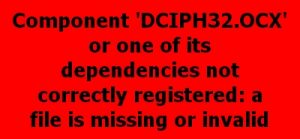 DCIPH32.OCX error