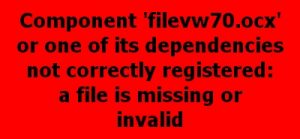 Filevw70.ocx Error