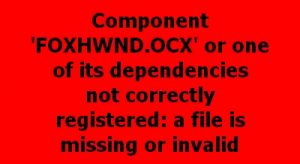 FOXHWND.OCX Error
