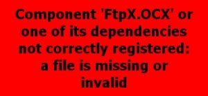 FtpX.OCX error