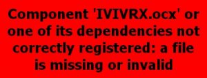 IVIVRX.ocx Error