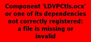 LDVPCtls.ocx Error