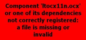 Ltocx11n.ocx Error