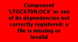 LTOCX70N.OCX Error