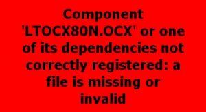 LTOCX80N.OCX Error
