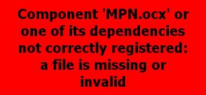 MPN.ocx error