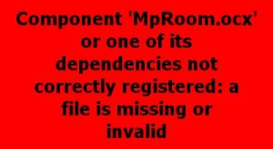 MpRoom.ocx error