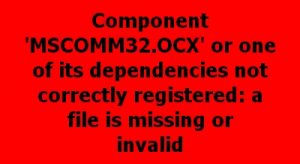 MSCOMM32.ocx error
