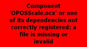 OPOSScale.ocx Error