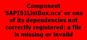 SAPI51ListBox.ocx Error