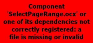 SelectPageRange.ocx Error