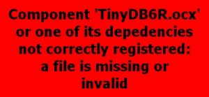 TinyDB6R.ocx Error
