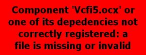 Vcfi5.ocx error