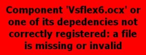 Vsflex6.ocx error