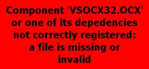 VSOCX32.ocx error