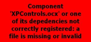 XPControls.ocx error